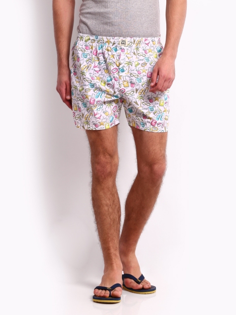 

Jack & Jones White Printed Boxers 1574038001