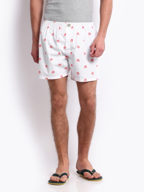 

Jack & Jones White Printed Pure Cotton Boxers 1574042001