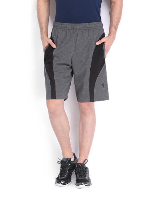 

Jockey SPORT Men Grey Melange Shorts 9411