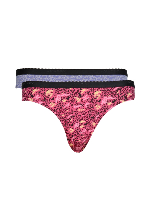 

Jockey Women Pack of 2 Light Print Assorted Briefs 1525-0210-LTPTD, Blue