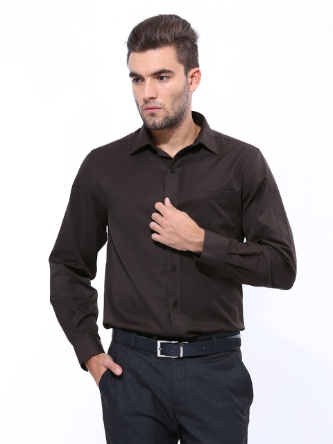 

John Players Men Brown Slim Fit Formal Shirt