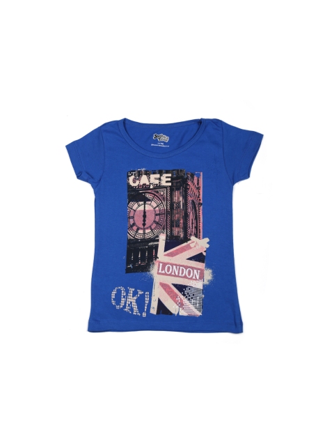 

Joshua Tree Girls Blue Printed Top