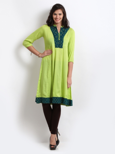 

Juniper Women Green Anarkali Kurta