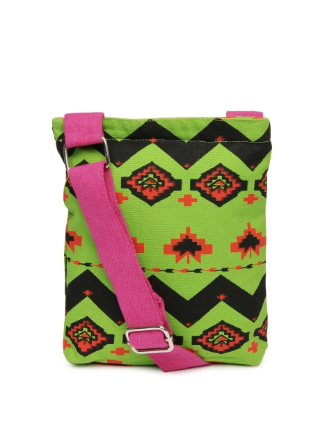 

Kanvas Katha Green Printed Sling Bag