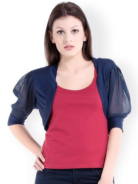 

Kazo Navy Raina Bolero Shrug, Navy blue