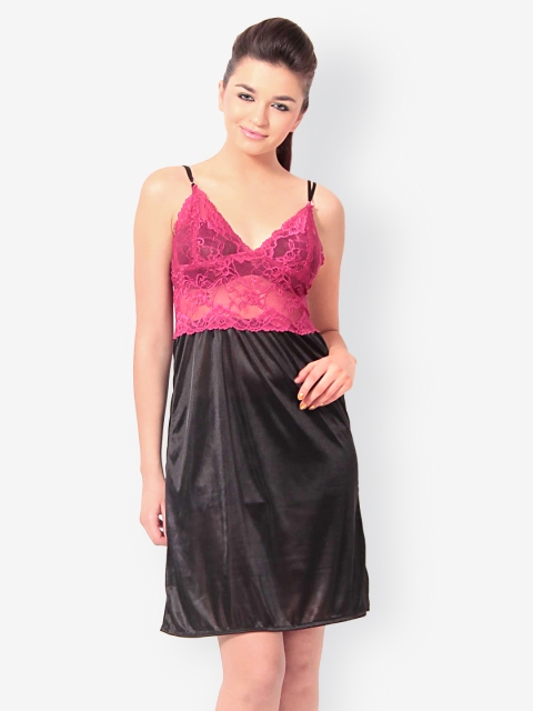 

Klamotten Pink & Black Baby Doll Nightdress