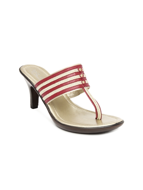 

La Briza Women Red & Gold-Toned Sandals