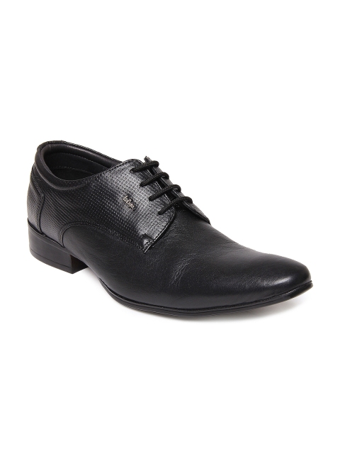 

Lee Cooper Men Black Leather Semi-Formal Shoes