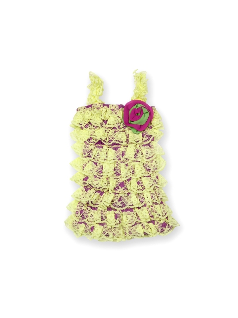 

Little Darling Girls Yellow & Purple Rompers