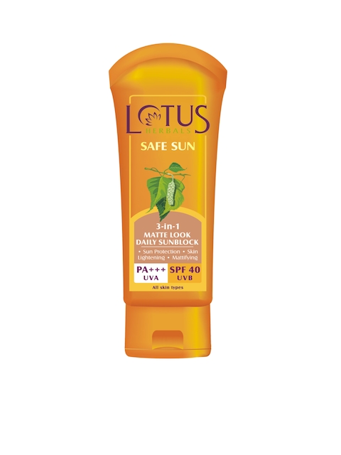 Lotus Herbals Safe Sun 3-in-1 Matte-Look Daily Sunscreen SPF 40 100 gm