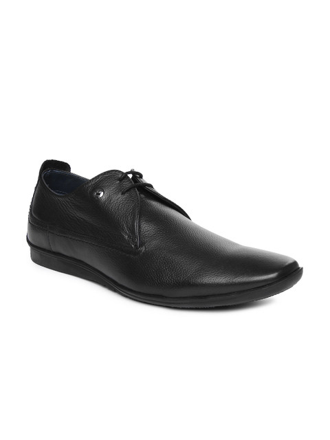 

Louis Philippe Men Black Leather Semi-Formal Shoes