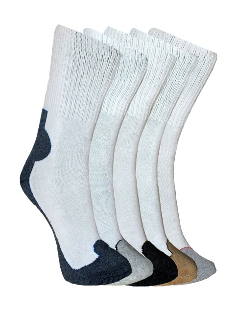 

MARC Men Set of 5 White Socks, Multi