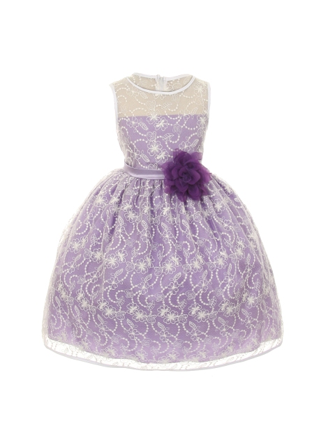 

Magic Fairy Girls Purple & White A-line Dress
