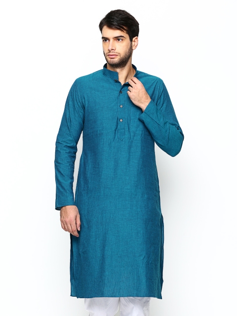 

Manyavar Men Teal Blue Kurta