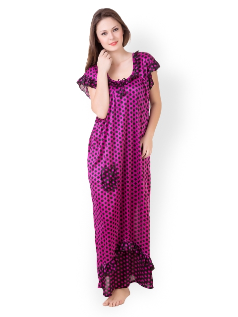

Masha Women Pink Printed Maxi Nightdress NT43-148