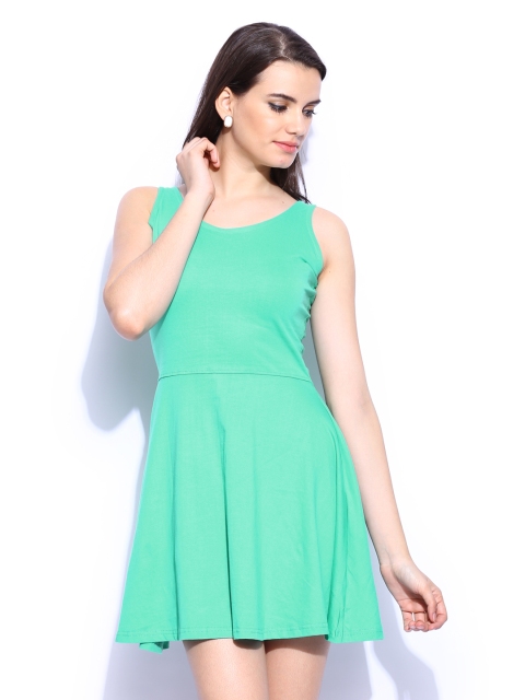 

Miss Chase Green Whirl Wide Skater Dress