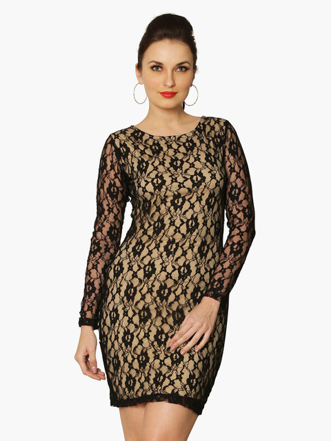 

Miss Chase Black & Beige Bodycon Dress