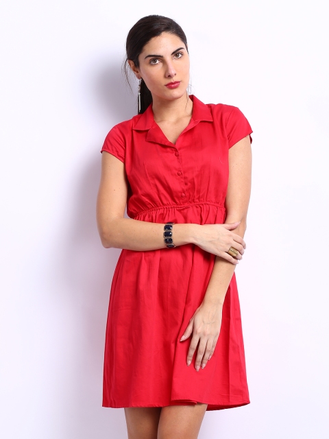 

My Addiction Red Shirt Dress