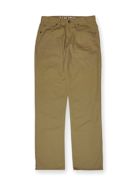 

Nautica Boys Brown Slim Straight Fit Trousers