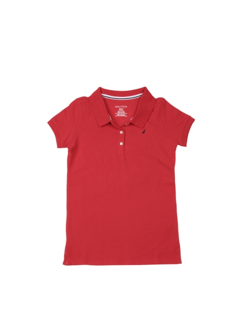 

Nautica Girls Red Polo T-shirt