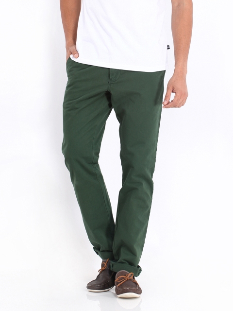 

Nautica Men Green Casual Trousers