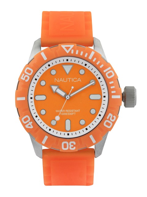 

Nautica Men Orange Dial Watch