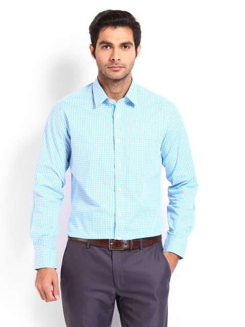 

Nord51 Men Blue & White Checked Formal Shirt