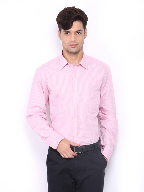 

Nord51 Men Pink & White Striped Formal Shirt