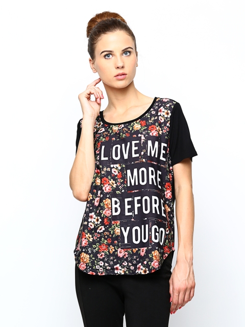 

ONLY Women Black Printed Top