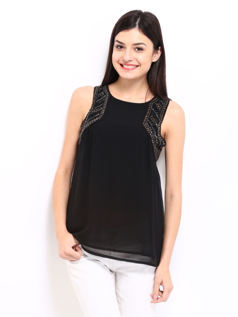

ONLY Women Black Sequinned Formal Top