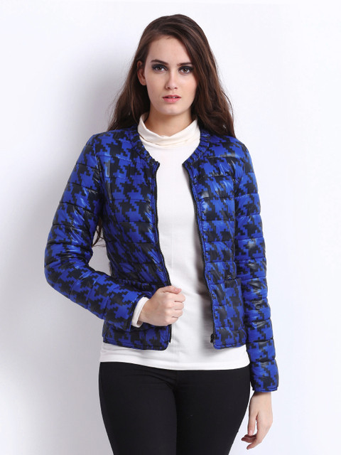 

ONLY Women Blue & Black Padded Jacket