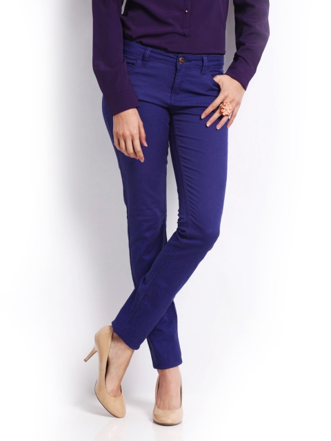 

ONLY Women Blue Skinny Fit Trousers