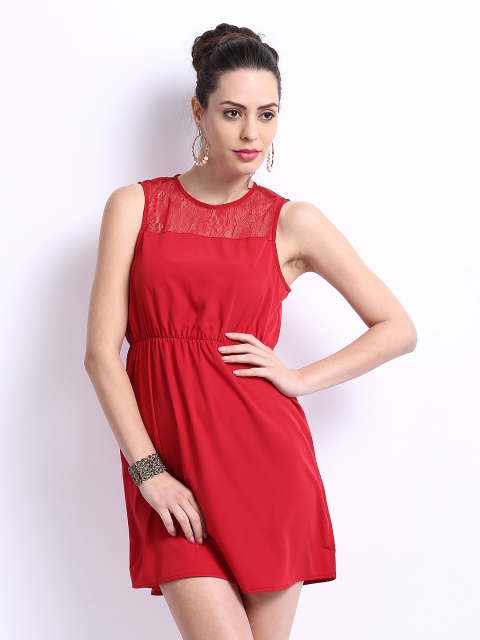 

ONLY Red Ashley Fit & Flare Dress