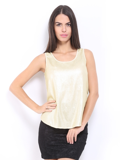

ONLY Women Gold Sequined Top