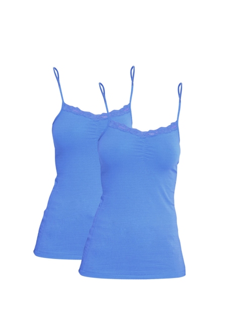 

ONLY Women Pack of 2 Spaghetti Tops, Blue