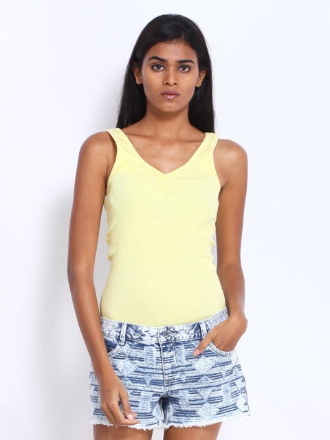 

ONLY Women Yellow Tank Top