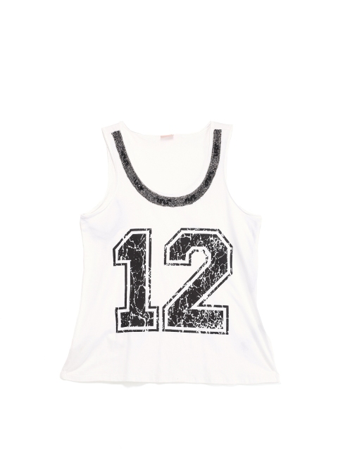 

ONLY Women White Printed T-shirt