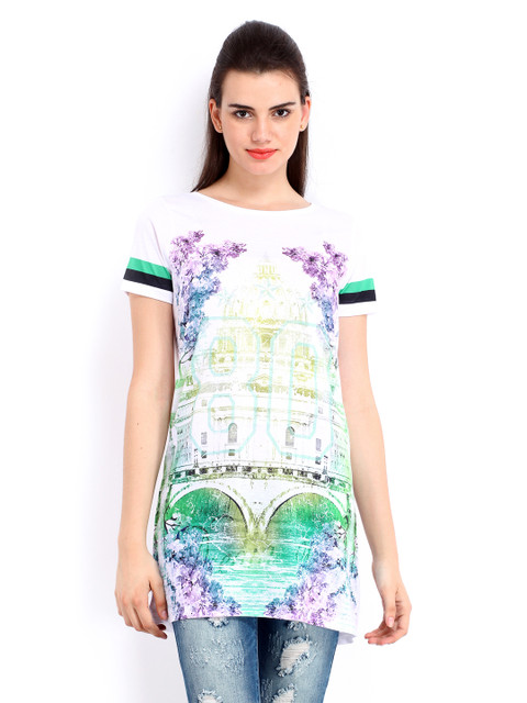 

ONLY Women White Printed Tunic