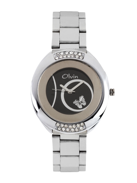 

Olvin Women Black Dial Watch 1624 SM03