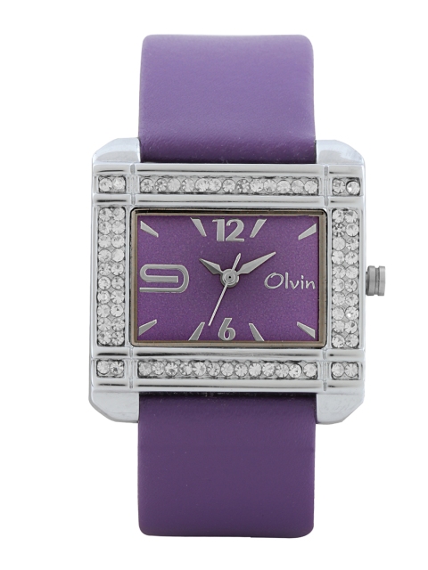 

Olvin Women Purple Dial Watch