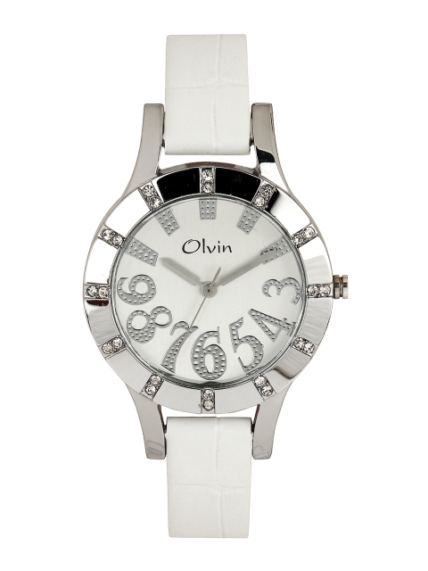 

Olvin Women Silver-Toned Dial Watch 1695