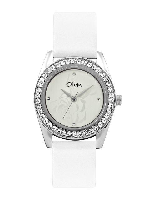 

Olvin Women Silver Toned Dial Watch