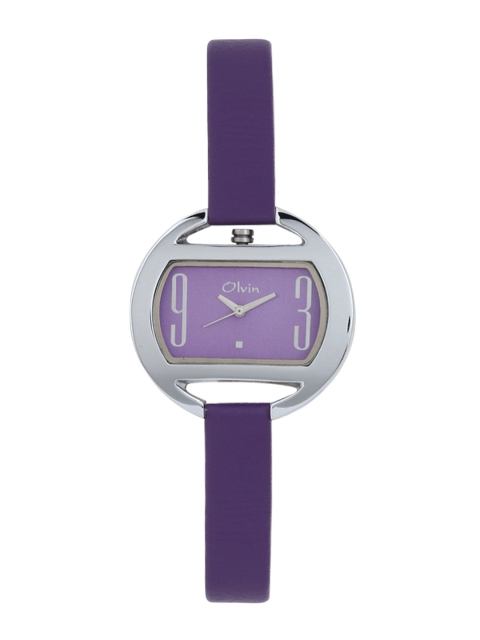 

Olvin Women Purple Dial Watch 16101 SL02