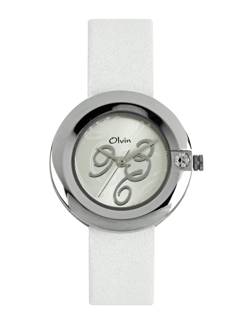 

Olvin Women Silver Toned Dial Watch