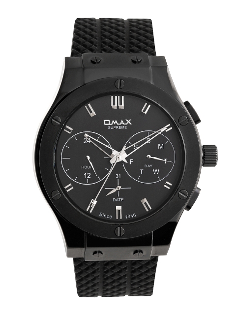 

Omax Men Black Dial Watch SS615