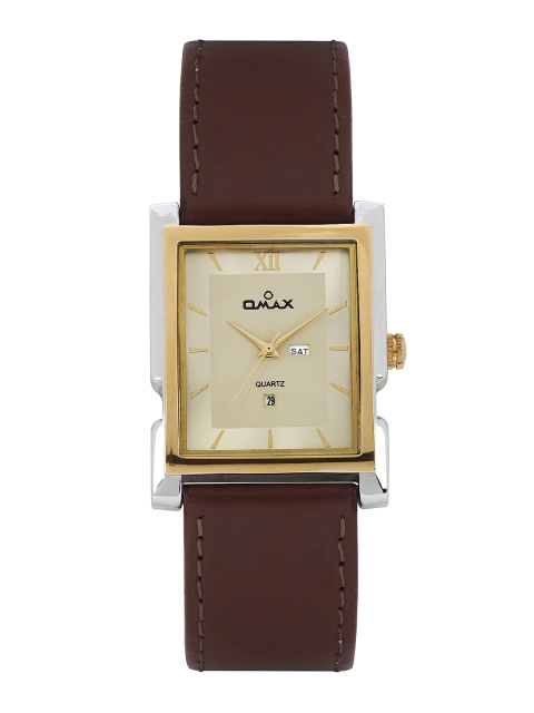 

Omax Men Muted Gold Toned Dial Watch BGS171A001