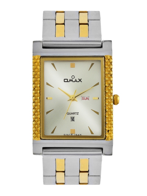 

Omax Men Silver Toned Dial Watch