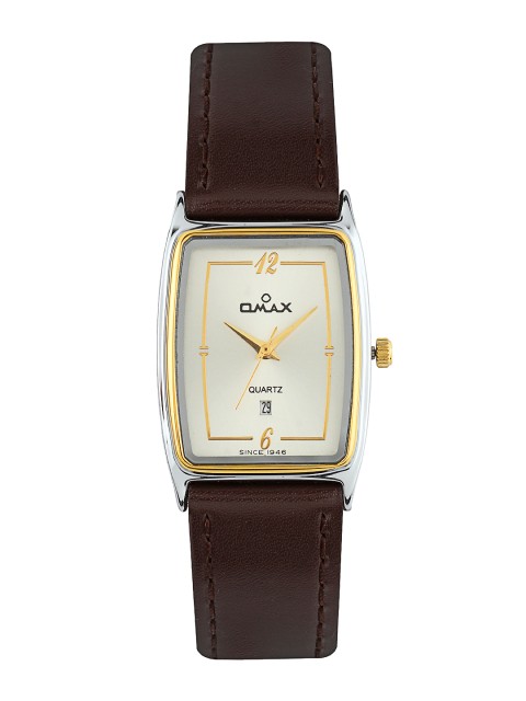 

Omax Men Silver Toned Dial Watch