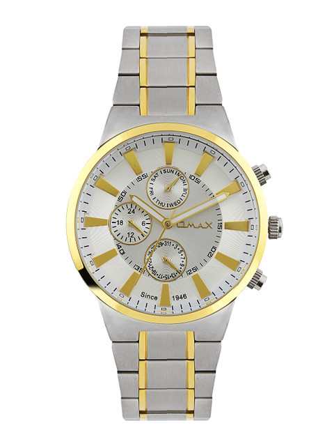 

Omax Men Silver Toned Dial Watch