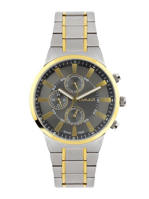 

Omax Men Gunmetal Toned Dial Watch, Grey